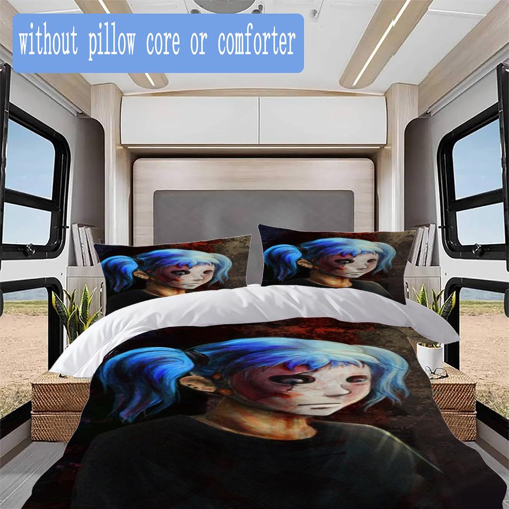 Sally Face Pattern Bedding,Quilt Set Quilt Cover Pillowcase Home Birthday Gift (1*duvet cover+2*pillowcase,without core)ZSJT0917091