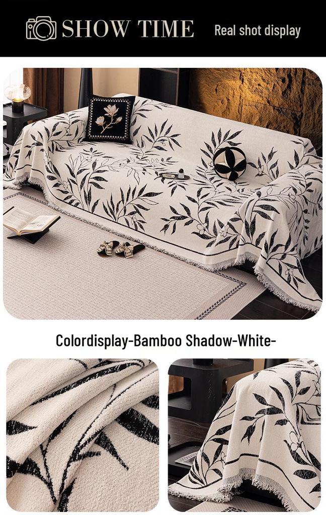 Chenille All-Season Universal Sofa Cover - Anti-Scratch, One-Piece Full Cover Blanket Cushion