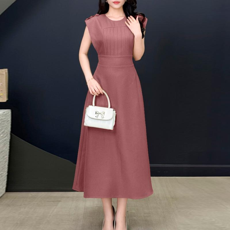 ZANZEA Women Casual Round Neck Summer Short Sleeve Elegant Dress