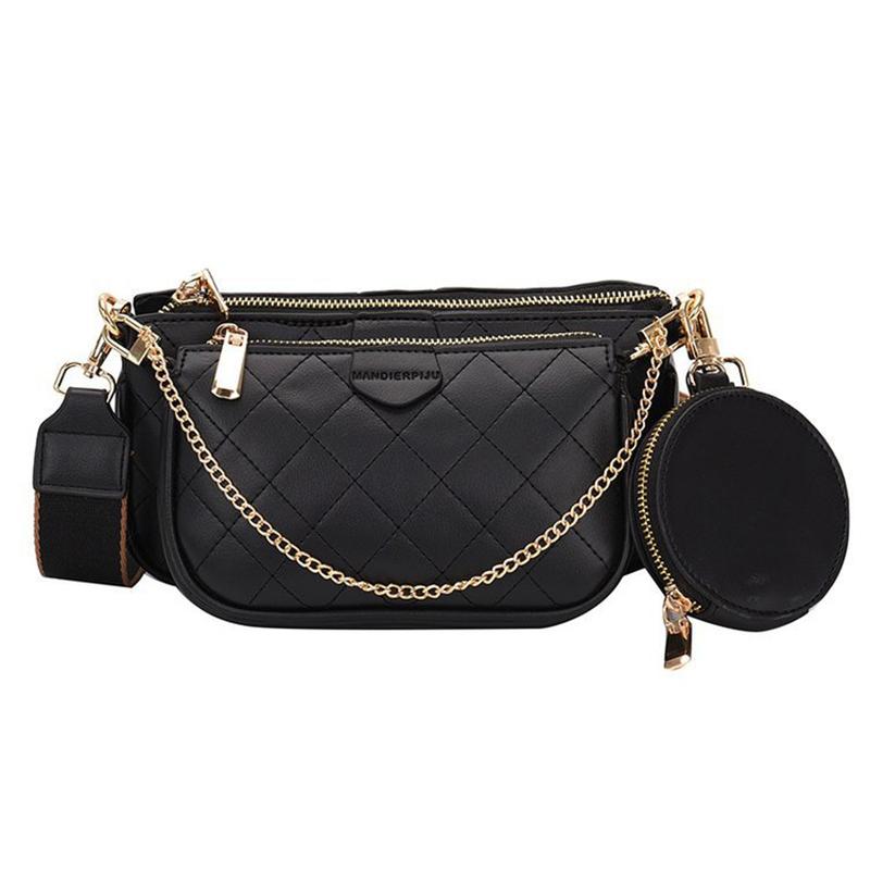 Borsa Messenger da Donna Mood Set Borsa Lusso Catena Spalla a Tracolla Borsa a Scacchi Diamantati e Borsetta