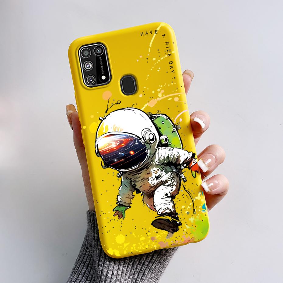 Silicone Case For Samsung M31 M 31 Cover Cute Rabbit Panda Shockproof Phone Case For Samsung Galaxy M31s M31 s M315F M317F Etui