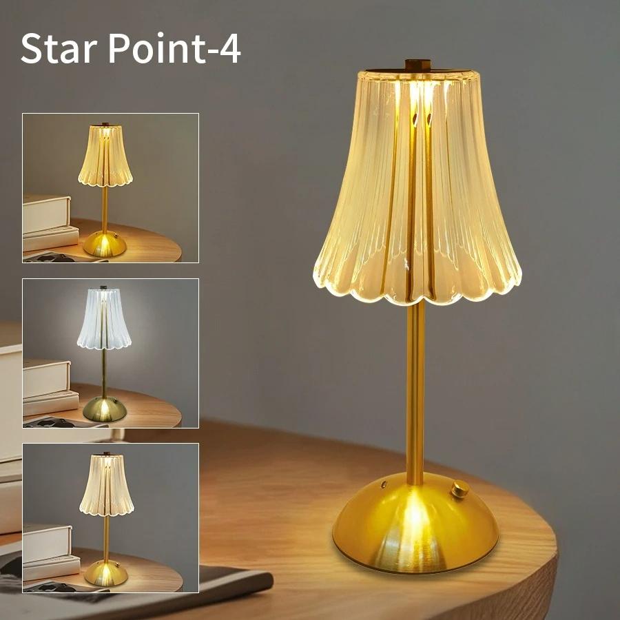 

LED Touch Sensor Dimmable Table Lamp Rechargeable Wireless Desktop Night Light Reading Lamp for Hotel Bar Home Decor Lighting