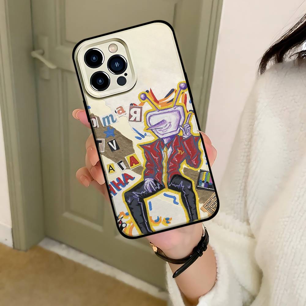 D-Deltarune Tenna Handyhülle Für IPhone 1716 15 14 13 Pro Max 11 12 Mini X Xs XR Schwarze Silikonhülle