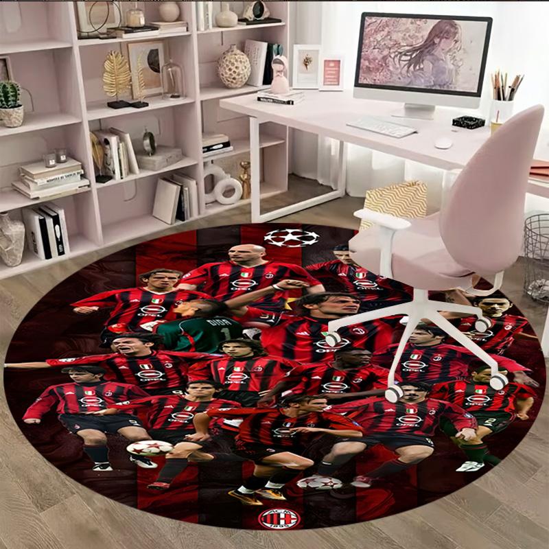 1pc A-AC Milan Carpet, Round Rug, Comfortable, Suitable for Entryways, Living Rooms, Office, And Bedrooms, Christmas Decoration