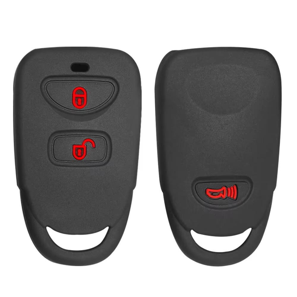 

Silicone Key Cover Case Holder For Hyundai Tucson 2005 Santa Fe 2008 I10 IX25 Grand Stareks Smart Car Accessories 2buttons Cap