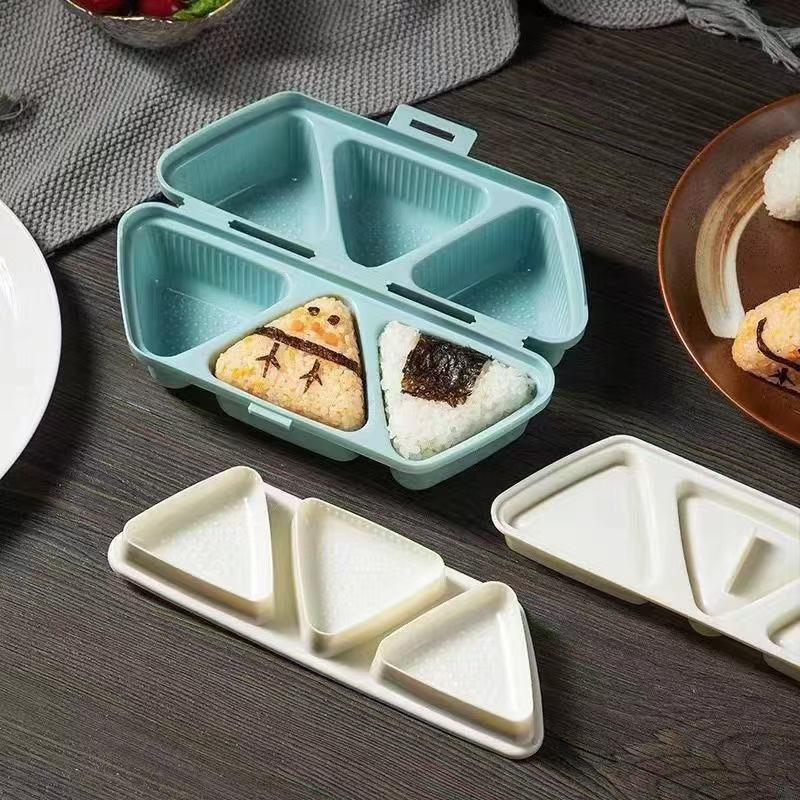 6 Grids Sushi Mould Triangle Bento Box Kitchen Party Supply Mold Tool Onigiri Rice Ball Bento Machinenori Kitchen Accessories
