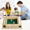 Shut The Box Desková hra 4 hráči Dřevěná Stolní Matematická hra Děti Dospělí Rodinný Večer Párty Vzdělávací 4stranná 10 číselná kostka Klasická Stolní hra