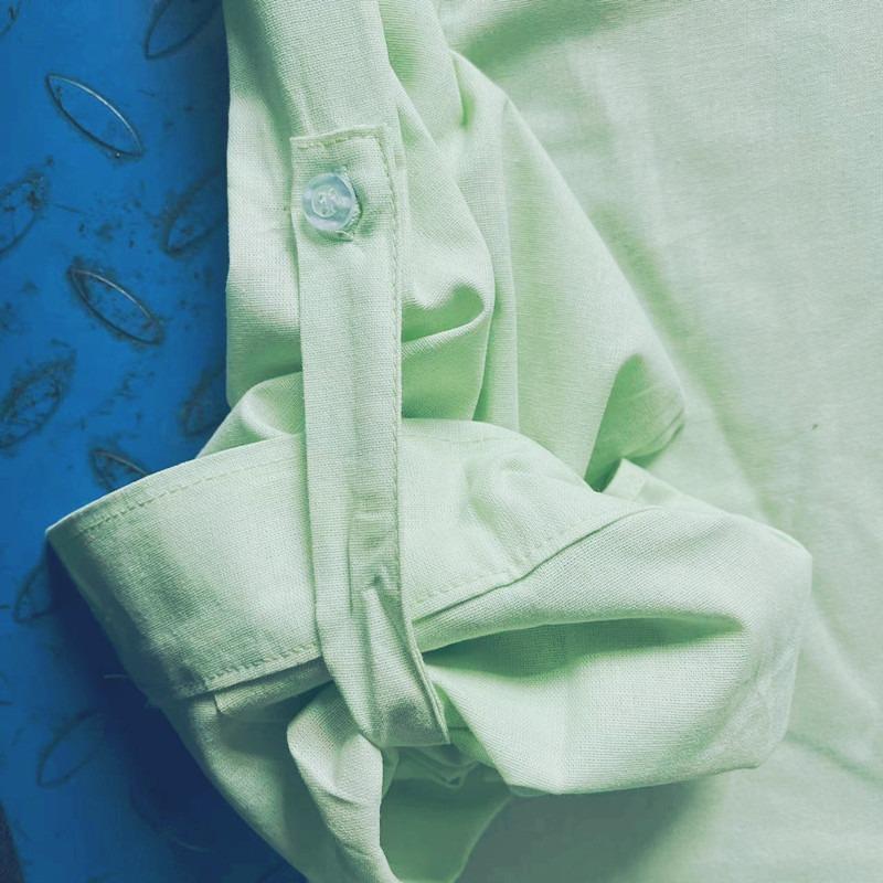 Maglietta da Uomo in Lino a Maniche Lunghe Moda Maglia Intima Larga Tinta Unita Manica Lunga Camicia in Cotone e Lino Uomo