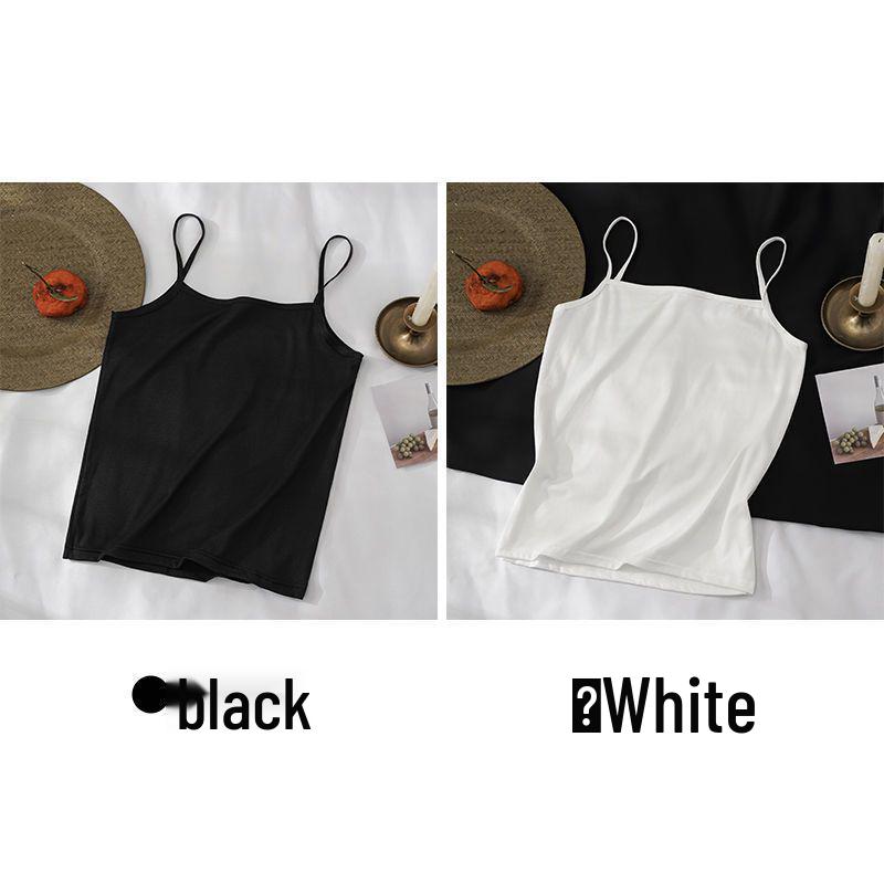 Women's Versatile Sleeveless Mid-Length Camisole - Thin Base Layer & Outerwear Top