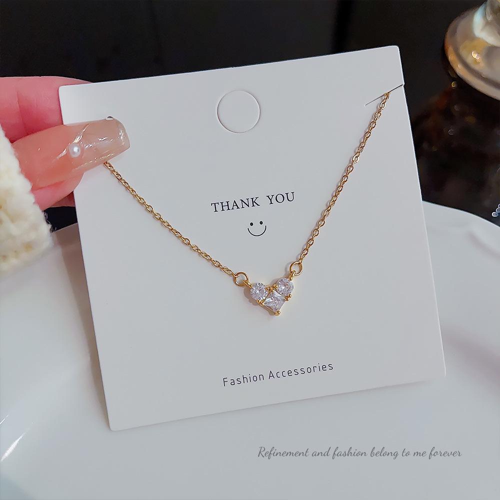 Exquisite Women's Titanium Heart Necklace - Non-Fading, Versatile Clavicle Chain