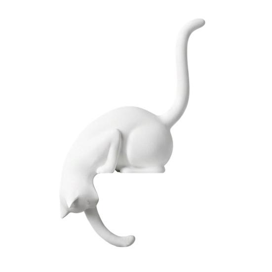 Cute Cat Key Holder 3D Printed Cat Figurine Kitty Paw Key Hanger for Wall Shelf Entryway Tabletop Decor