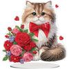 2D Flat Print Valentines Day DIY Diamond Painting Desktop Ornaments Kit Diamond Painting Desktop Decorations for Adults Beginner