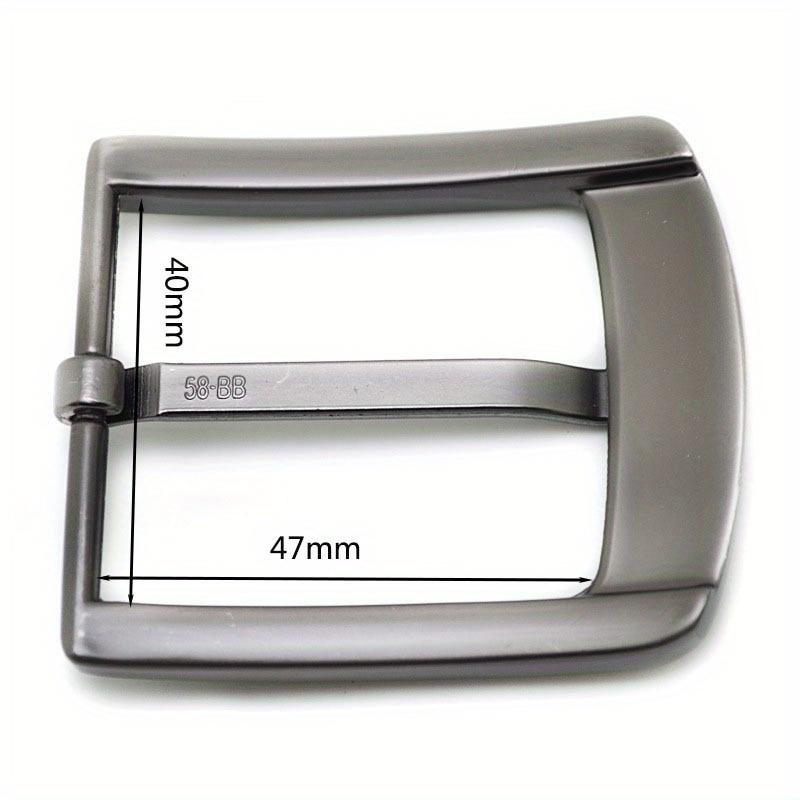 2pcs 40mm Zinc Alloy Men's Casual Belt Buckle End Bar Heel Bar Buckle Single Pin Half Buckle for Leather Craft Jeans Webbing