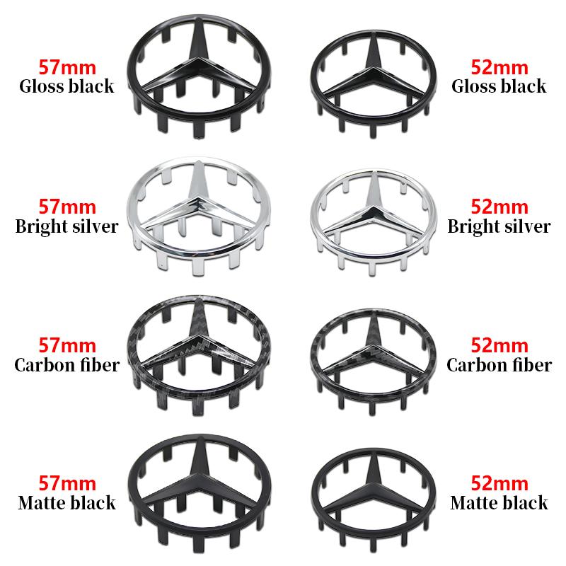 Hub Cap For Mercedes Benz Amg W204 W205 W212 W221 W177 W246 GLA GLC CLA A Class ABS 52mm 57mm Car Steering Wheel Badge Emblem Sticker