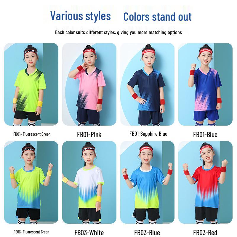 Conjunto de Uniforme de Fútbol de Secado Rápido para Niños para Competición Deportiva Escolar