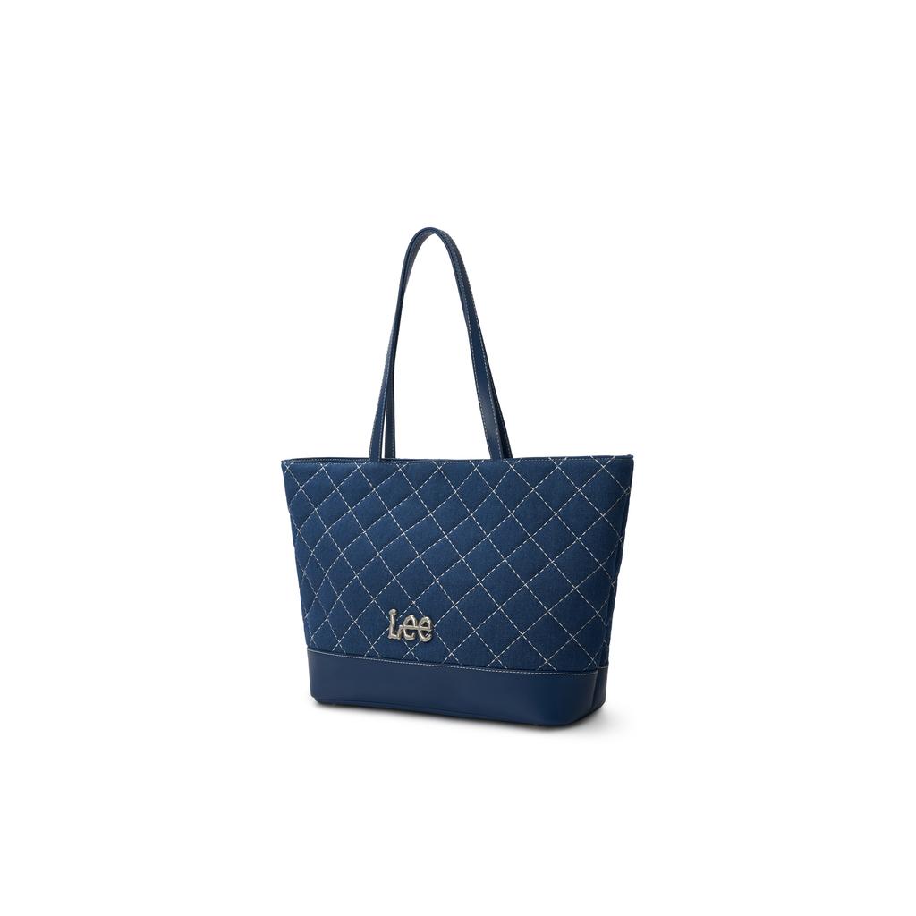 New Lee PU, Textile Mixture Tote Bag, Shopping Bag, Shoulder Bag Women's Dark Blue LE250147M-503