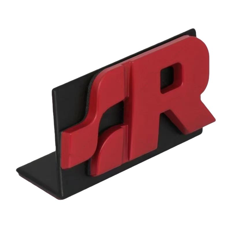 Car Metal SR Logo Front Grille Badge Emblem Rear Trunk Decals Sticker For SR32 SR35 SR36 MK4 MK5 MK6