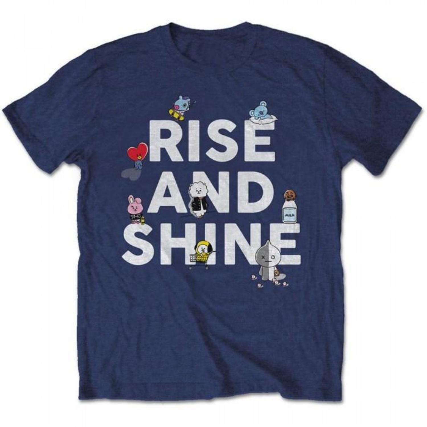 BT21 Unisex Adult Rise And Shine Cotton T-Shirt S