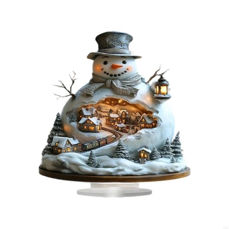 Christmas Tree Santa Acrylic Hanging Decors Shatterproof Clear Ornament Perfect For Indoors Holiday Party Decoration User J0MC