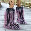 Bottes chaudes en peluche d'hiver Grande taille 36-43 Doublées de fausse fourrure Épaissies Hautes jusqu'au genou pour femmes Botas Mujer À enfiler Botas Nouveau