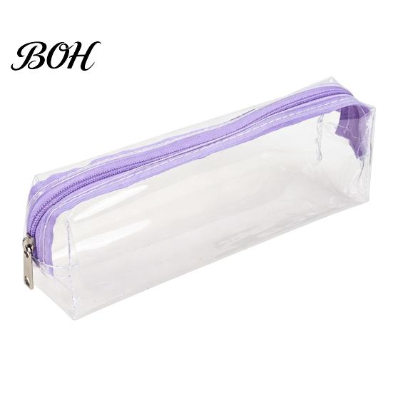 Prüfung Zugelassen Federmäppchen Klarer PVC-Koffer, Wasserdichte Schreibwarentasche für Schüler, Transparent Bunter Reißverschluss Stifteetui Schulpüfung,