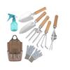 9 Piece Professional Gardening Kit Featuring Pointed Tip Shovel for Effortless Soil Digging Transplanting and Planting Tasks