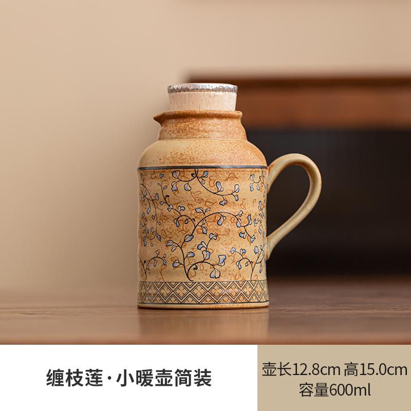 

Спутанный Лотос Древняя Керамика Маленький Теплый Чайник Винтажный Чайник для Заваривания Чая Чайная Чашка Керамический Изолированный Чайник Чайный Набор