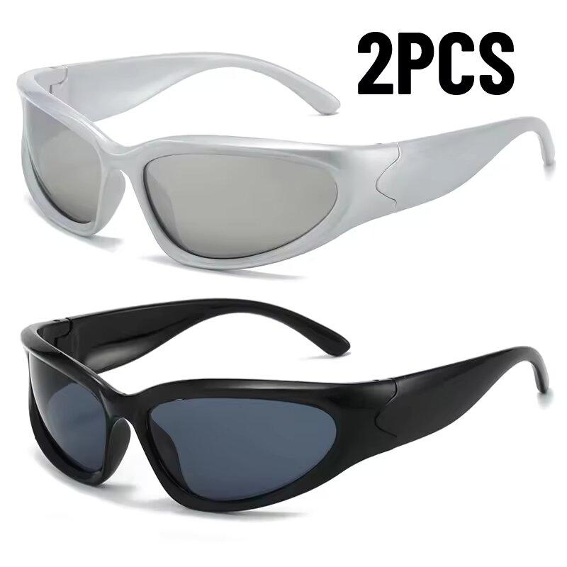 2/3pcs Fashionable Men and Women Sunglasses High-end Y2K Square Bicycle Glasses Resistant Sunglasses Outdoor Hiking UV400