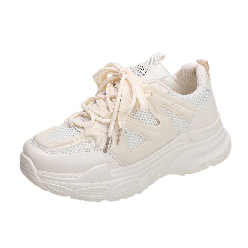 Daddy Shoes Female Ins Tide Spring Hundred Ride Height Increase Thick Bottom Small White Shoes Casual Sneakers