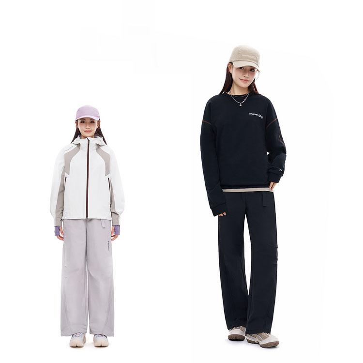 Li-Ning Outdoor CF Water-Resistant Quick-Dry Softshell Pants Women pants Smoke-Gray AYKW116-4