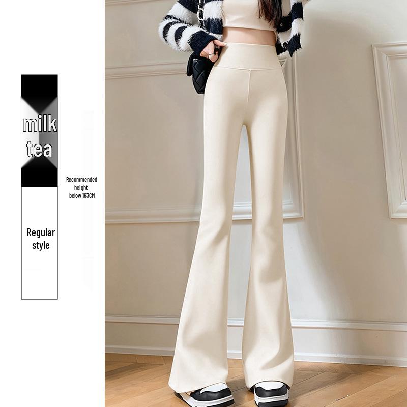 Women's High Waist Black Micro Flare Slimming Pants