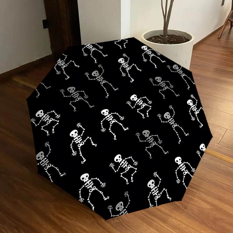 

1pc Skeleton Party Decorations Automatic Open/Close Umbrella, Formal Events - Ideal Gift for Family or Friends, Outdoor Accessory yy251211252