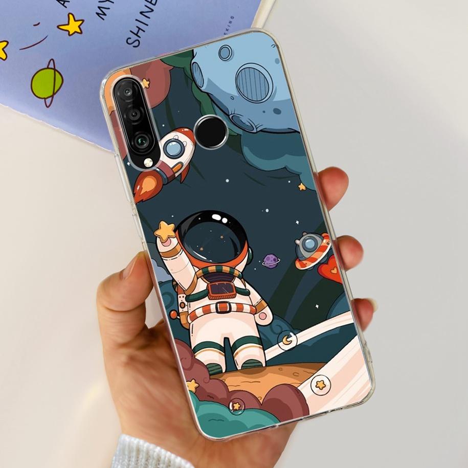 For Huawei P30 Lite Case 2020 Fashion Flower Bumper Soft Silicone Clear Cover For Huawei P30 Lite Pro Fundas P 30 P30Lite Hoesje