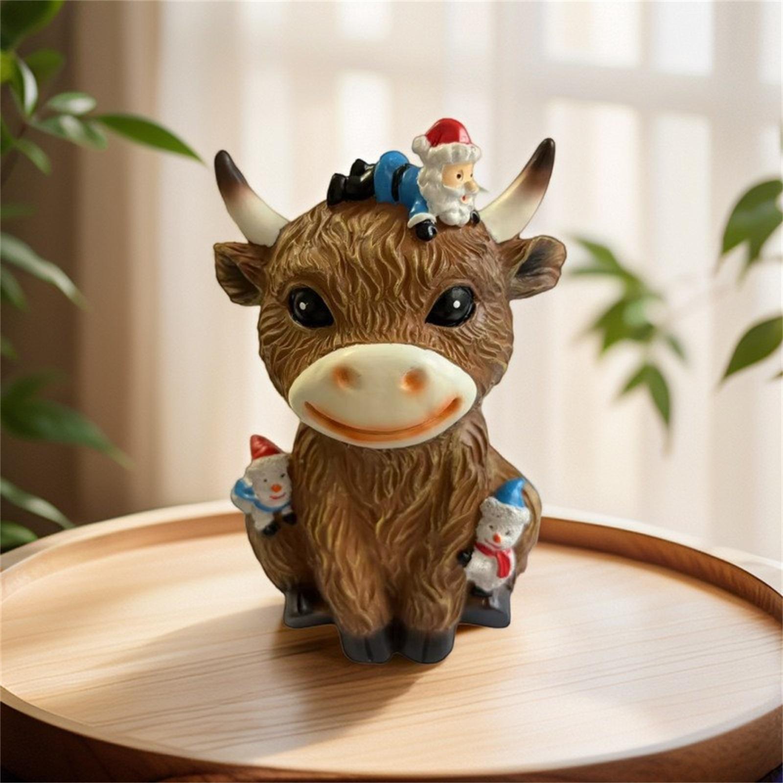 

Крупный рогатый скот Дом Уличные Садовые Украшения Обеденный Стол Семейная Веранда Декорация Подарок One Size