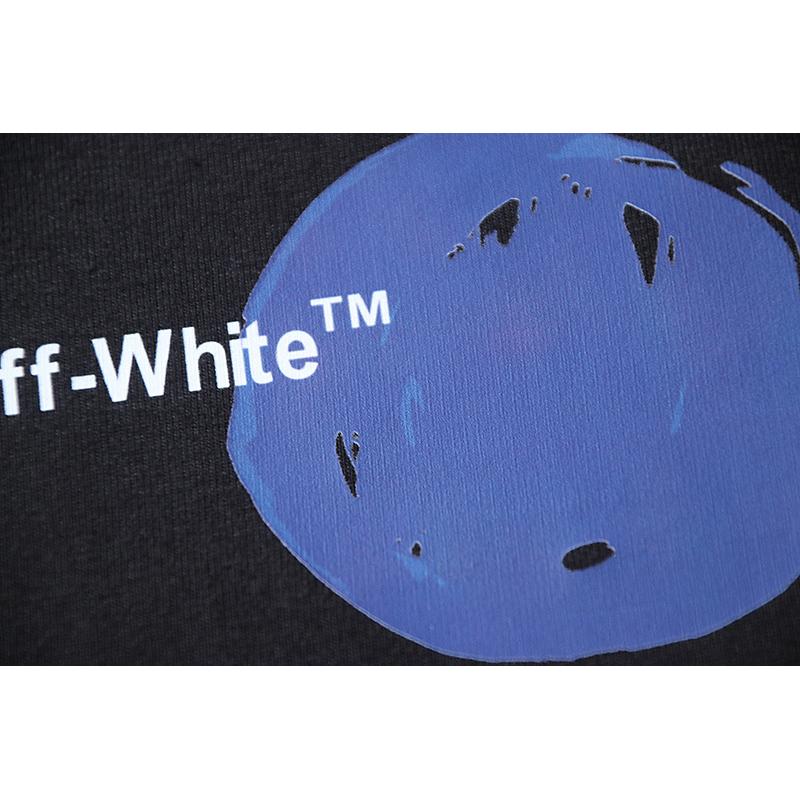 1185 Off-White 2025 Summer New Paint Pattern Arrow Printed Short Sleeved T-shirt for Men and Women