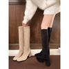 2025 Summer New Over-knee Boots, Long Boots, High-heeled Elastic Boots, Thin Boots, Long Boots, High Women's Boots, Thin Leg Socks, Boots