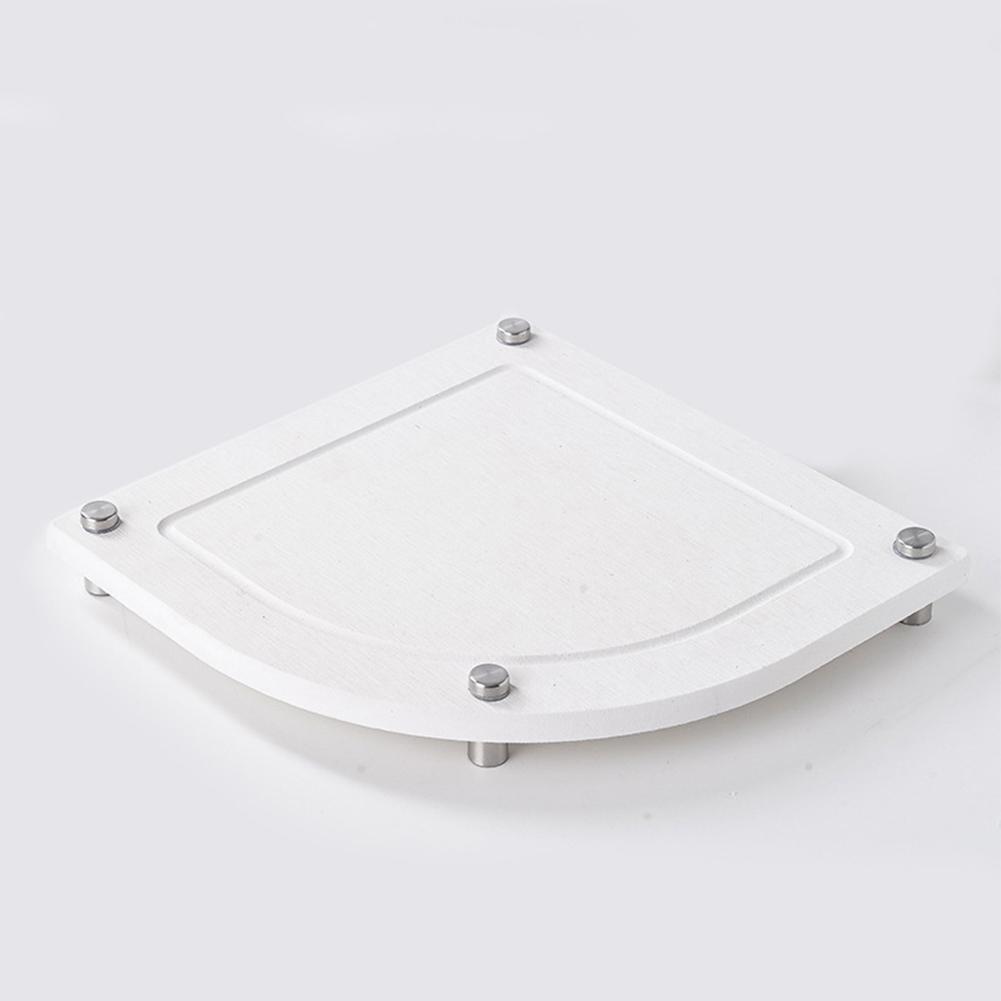 

Коврик для умывальника в форме веера, коврик для сушки из диатомовой грязи, впитывающий воду, быстросохнущий, подставка, мыльница, угловой коврик для столешницы с дренажом