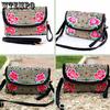 WTEMPO Female Ethnic Style Double-layer Zipper Messenger Bags Women's Large Capacity Casual Cross-body Embroidery Bag
