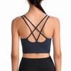 Plus Size Women Beautiful Back Gathered Push Up Sports Bra For Yoga Gym Fitness