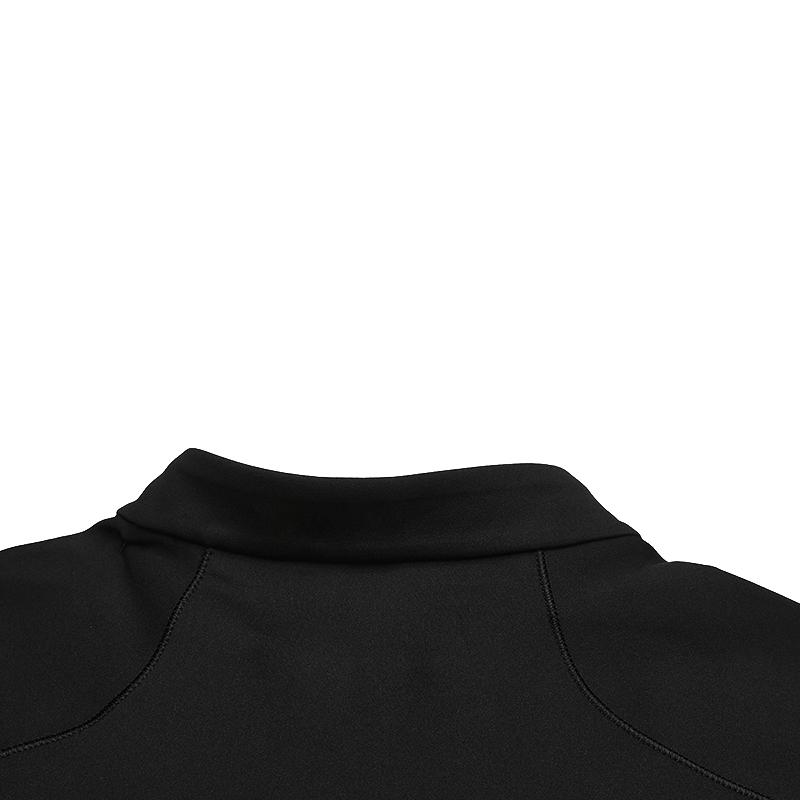 FILA Fitness T Shirts Men's Pitch Black Stand Collar Moderate Straight Fit A11M531201FBK