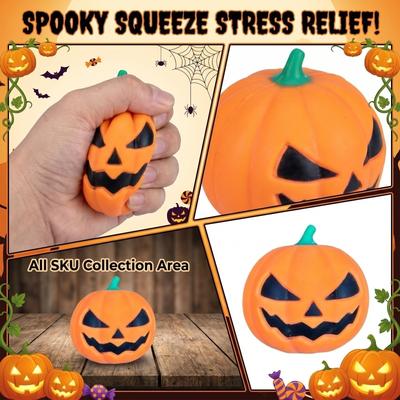 Halloween Pumpkin Stress Toy Soft Slow Rising Sensory Toy for Kids and Adults