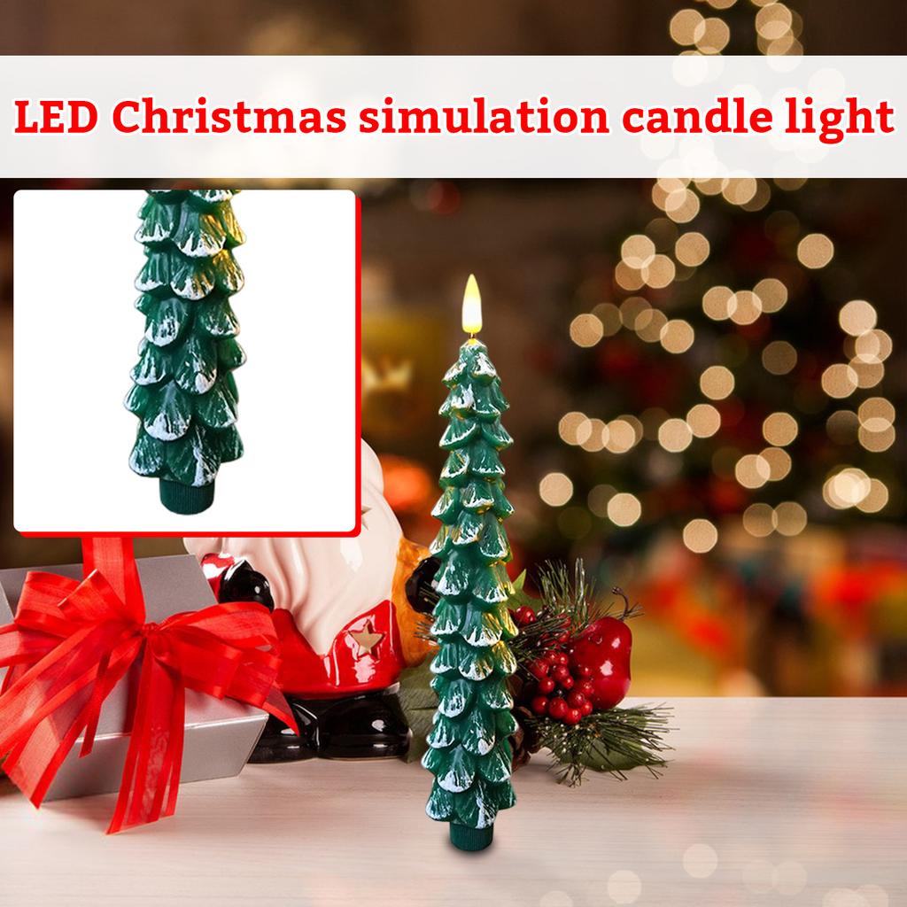 LED Christmas Simulation Candle Lights, Bullet-Shaped Christmas Decorative Atmosphere Lights
