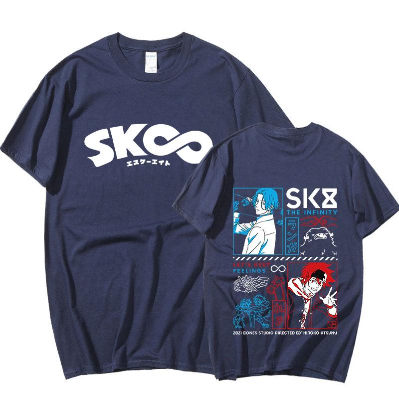 Cool Sk8 The Infinity T-Shirt Summer Unisex Japanese Anime T Shirts Snow Shadow Reki Joe Cherry Adam Miya Harajuku Unisex Tops