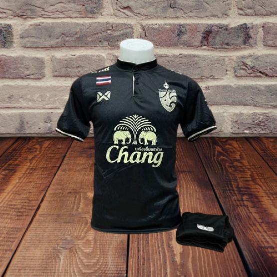 THAILAND National Football Soccer Training JERSEY CHEER Fan Version Quick Dry Shirt Mandarin Collar Short Sleeve Uniform Elephant Logo Sport Outdoor