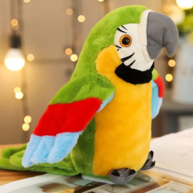Simulation Plush Toy Parrot Bird Plush Stuffed Doll Children's Toy Cute Animal Birthday Toy Christmas Party Gift for Children