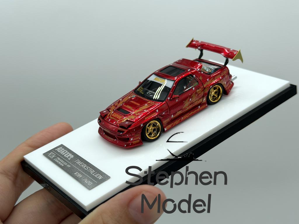 Error 404 1:64 RX-74 FC Twerkstallion Red Golden Wheel Resin Car Model Collection