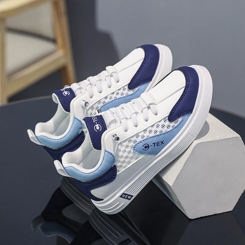 Boys shoes 2025 new summer mesh breathable children's sports net shoes medium and large children's trendy brand thin boys board shoes