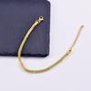 1PCS stylish and simple gold mesh cylindrical chain bracelet plain ring versatile chain does not fade titanium steel jewelry