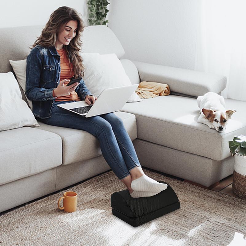 Schreibtisch-Fußstütze Verstellbare Höhe Doppellagige Fußstütze Für Unter den Schreibtisch Memory-Schaum Schreibtisch-Fußstütze Ergonomischer Fußhocker Für Zuhause