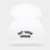 70G round machine acrylic knitted hat tide SHIT SHOW embroidered letter stack wool hat winter hundred personality hat